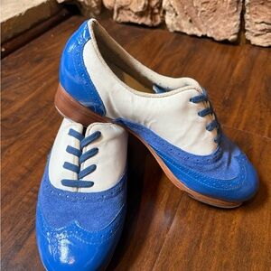 Capezio Blue and White Two-Tone Tap Shoes